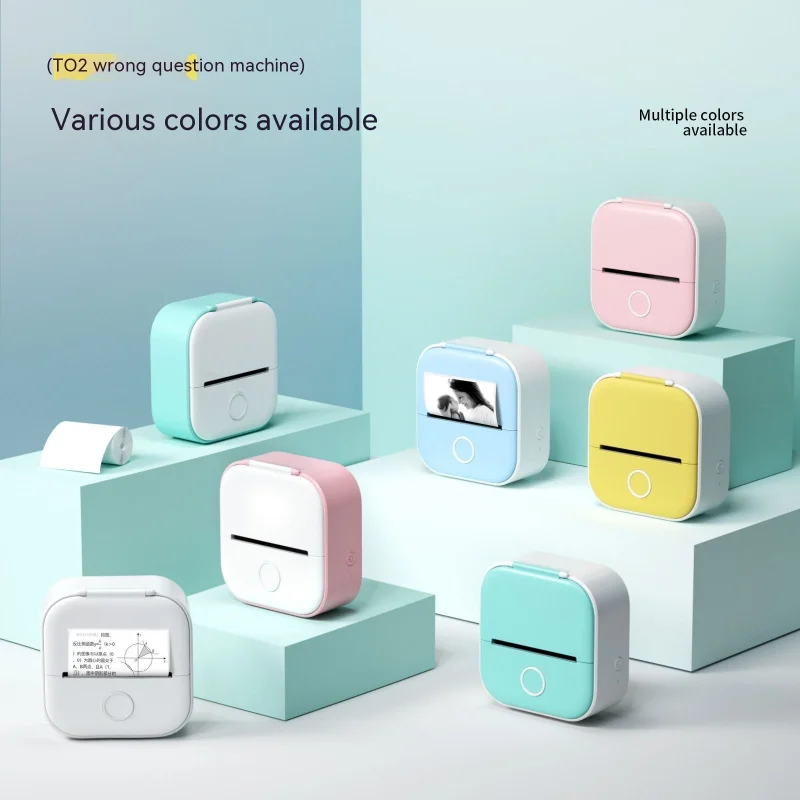 Portable Mini Thermal Label Printer with Inkless Technology | Bluetooth Connectivity for On-the-Go Printing Blue