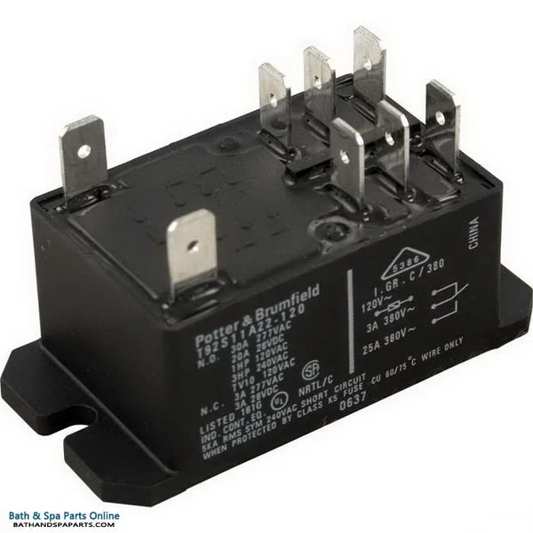 Potter & Brumfield [P & B] T-92 Coil Relay [DPDT] [30A] [115V] (T92S11A22-120)