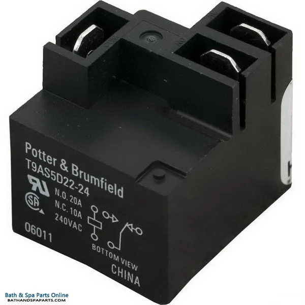 Potter & Brumfield [P & B] T9AP PCB Mount Relay [SPDT] [20A] [24VDC] (T9AS5D22-24)