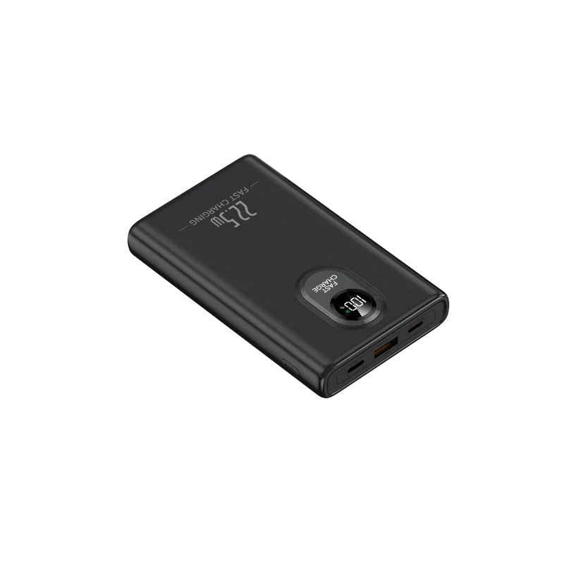 Power Bank | Fast Charging Portable Charger with Smart Display | Compact Design for On-the-Go Use Black
