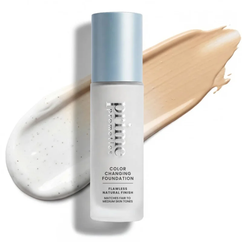 Prime Prometics Color Changing Foundation for Mature WomenInstantly Adapts to Your Skin ToneBuildable Light-to-Medium Coverage12-Hour WearNatural Dewy FinishHypoallergenic