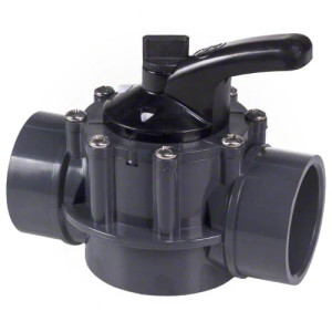 Hayward 2"x 2.5" 2-Port PVCPSV Diverter Valve, Dark Gray, PSV2S2DGR