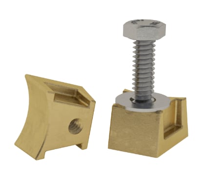 Perma-Cast Washer And 1-1/2" Bolt Brass Anchor Wedge Assembly