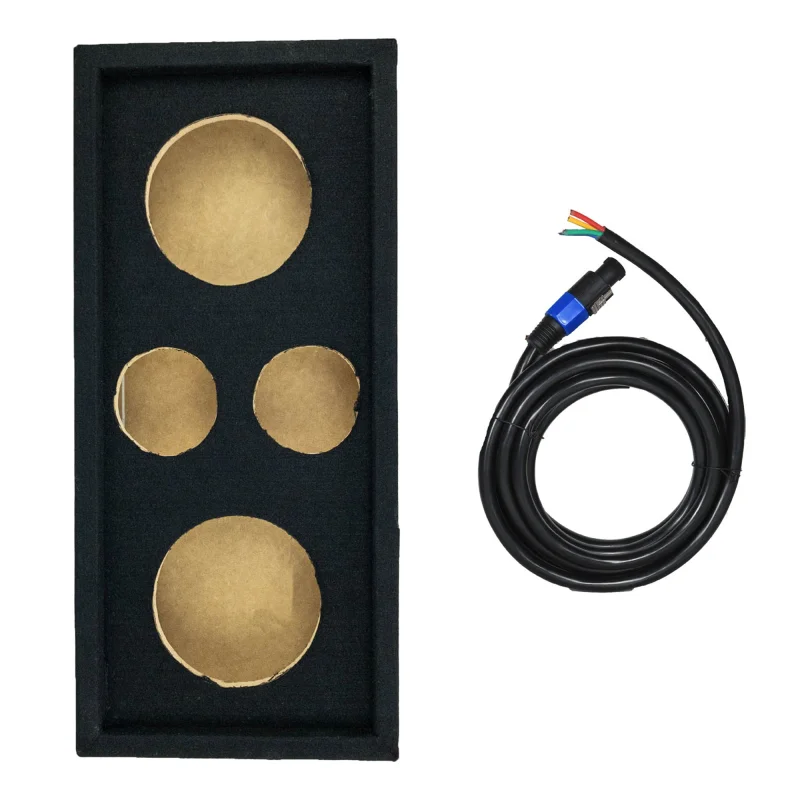 Q Power Car Audio Subwoofer Enclosure Box for 8 Inch Mids and 3 Inch Tweeters