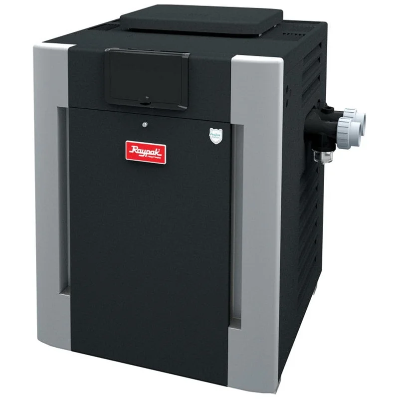 Raypak P-R266A-MN-C #50 Natural Gas Heater, 266K BTU, Millivolt Plus, Polymer Headers, Copper Exchanger, 216 lbs | 009193
