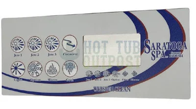 Saratoga Spas Rectangular 8 Button Overlay 11693