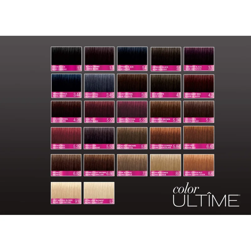 Schwarzkopf Color Ultime Metallic Permanent Hair Color Cream, 3.45 Glossy Steel
