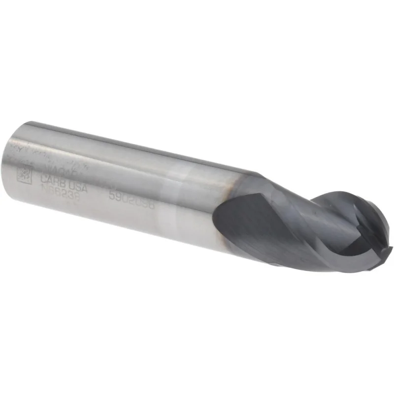 Seco 17003800 Ball End Mill 1/2 in 3 Flute Solid Carbide Altin