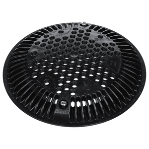 Hayward Black 8" Round Cover with Frame For Dual Suction Flow Drain, WG1030AVBLKPAK2