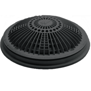 Waterway Dark Gray 8" Tru Flo Drain Cover & Frame, 640-1809-DKG V
