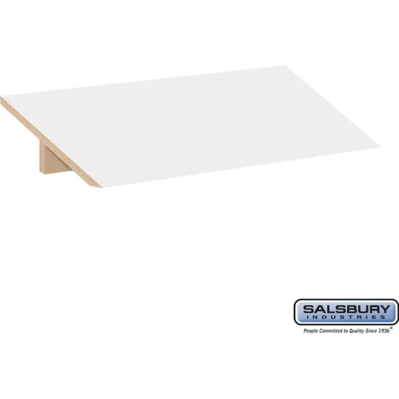 Sloping Hood - for 18" Wide - 18 Inch Deep Premier Wood Locker - 3 Wide by Salsbury Arctic White