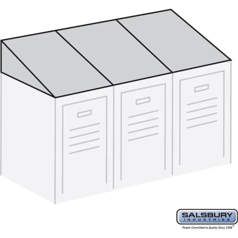 Sloping Hood - for up to (3) 18 Inch Wide Lockers - 18 Inch Deep by Salsbury Blue
