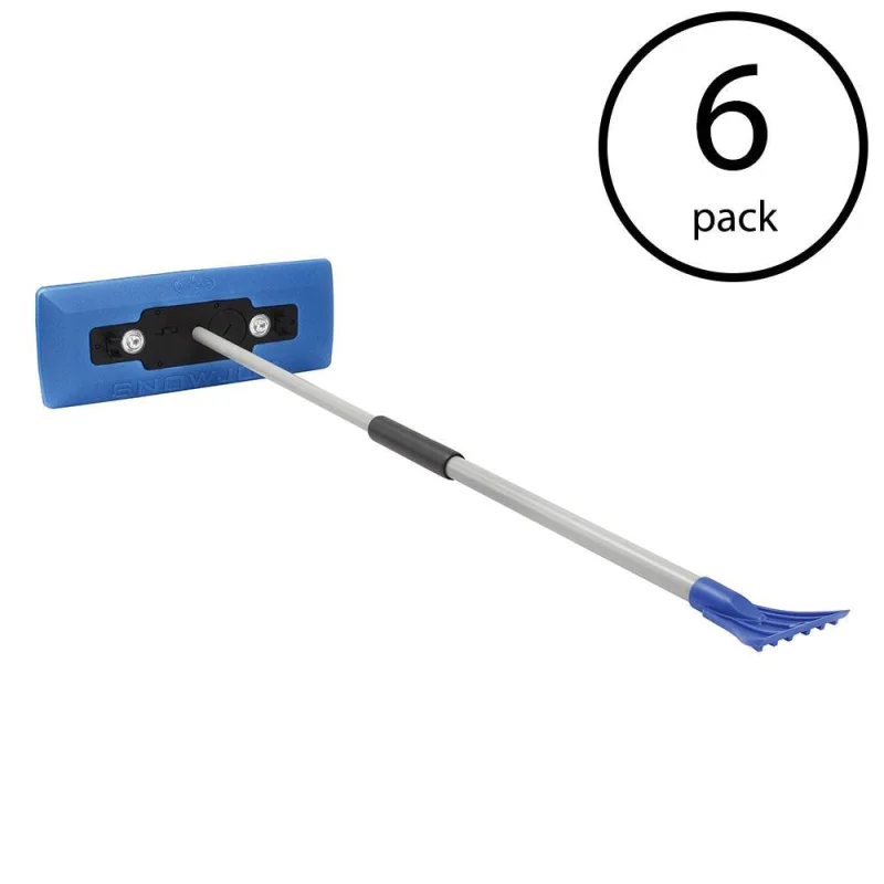 Snow Joe Illum-n-Broom LED Lighted 4-in-1 Snow Broom and Ice Scraper (6 Pack)