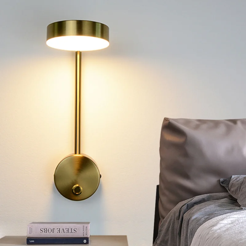 Square Acrylic LED Wall Lamp with Rotary Key Switch | Elegant Illumination for Modern Spaces Golden without switch