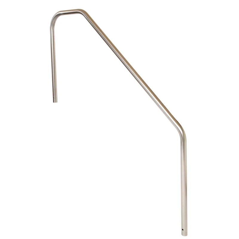 Stair Mounted 3-Bend 5 Foot Pool Hand Rail - 1.90 x .049 Inches