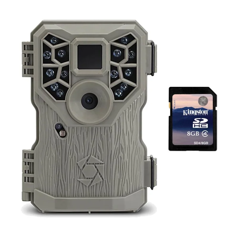 Stealth Cam 8MP 14 IR Emitter Hunting Game Trail Camera with Video + 8GB SD Card
