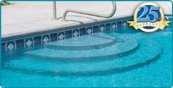 Wedding Cake Pool Step 6" Corner I/G