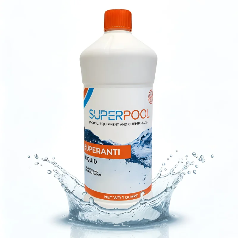 Superpool Pool & Spa Stain and Scale ControlHard Water Metal Stain Treatment for Pools & Hot Tubs, Calcium -Copper & Iron Out Rust Stain Remover - Liquid Hard Water Stain Remover1 Quart