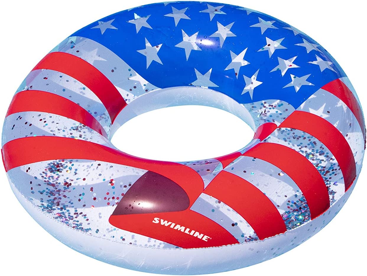 Swimline Americana Glitter Inflatable Pool Ring