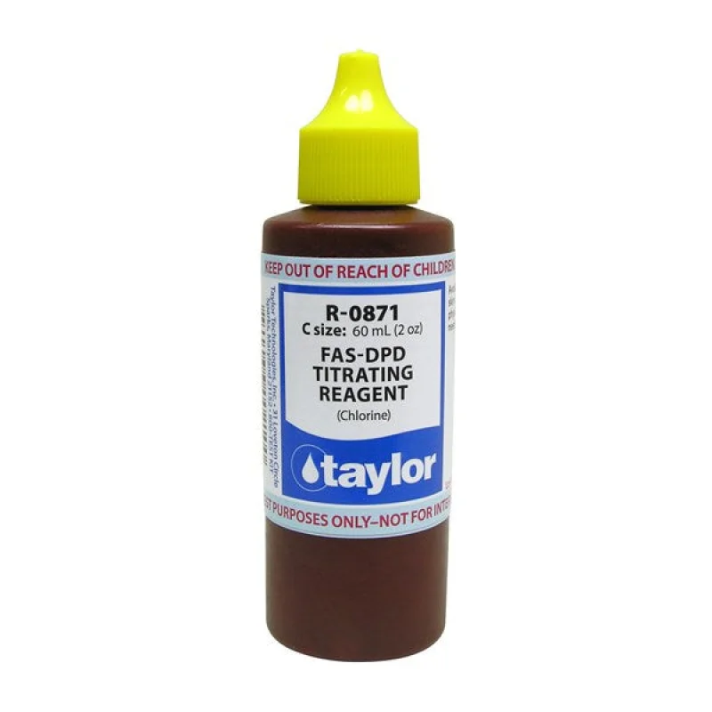 Taylor R-0871-C FAS-DPD Titrating Reagent (for chlorine), 2 oz, Dropper Bottle