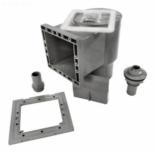 Waterway Gray 1.5" FPT Flo-Pro II Long Throat with Return Above-Ground Skimmer, 560-D0C67S