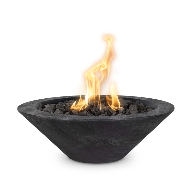 The Outdoor Plus | Cazo Fire Bowl | GFRC Woodgrain24 & 32 | Multiple Color Options | Natural Gas