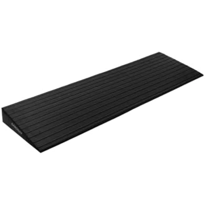 Threshold Ramp for Doorways 1.2" Rise- Odorless Indoor Entry Ramp- Non-Slip& Cuttable Handicap Ramp for Wheelchairs, Robot Vacuum Cleaners, Scooters, Strollers- Black- 1.2Rise (31.57.1)