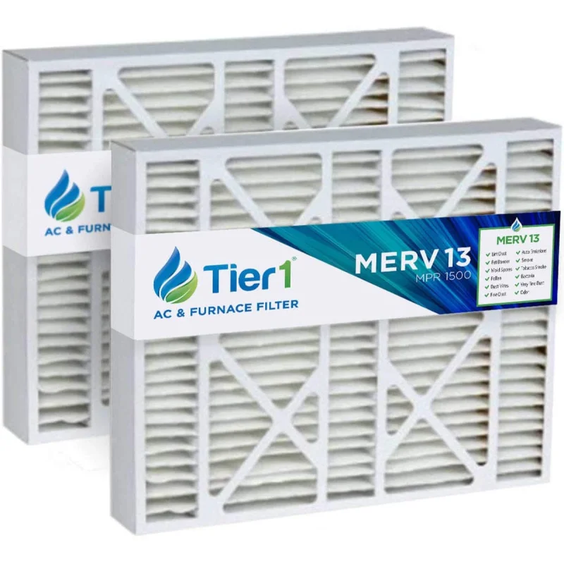 Tier1 brand replacement for Carrier MF2025 / M8-1056 - 20 x 25 x 5 - MERV 13 (2-Pack)