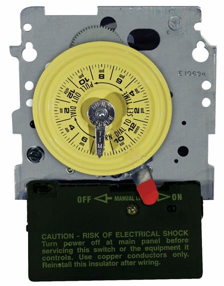 Intermatic 24-Hour 208-277V Mechanical Time Switch, DPST, Mechanism Only