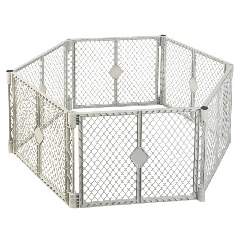 Toddleroo by North States 8669 Superyard Baby Pet Plastic Gate Enclosure, Gray