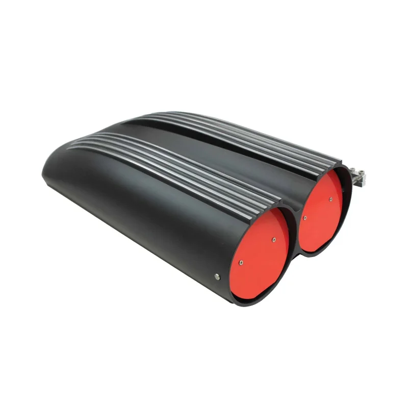 TSP Finned Aluminum Air Cleaner & Hood Scoop Kit - Black