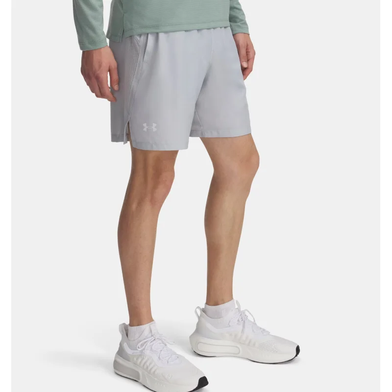 Under Armour Launch Men's 7" Shorts (Mod Grey/White/Reflective) Size M