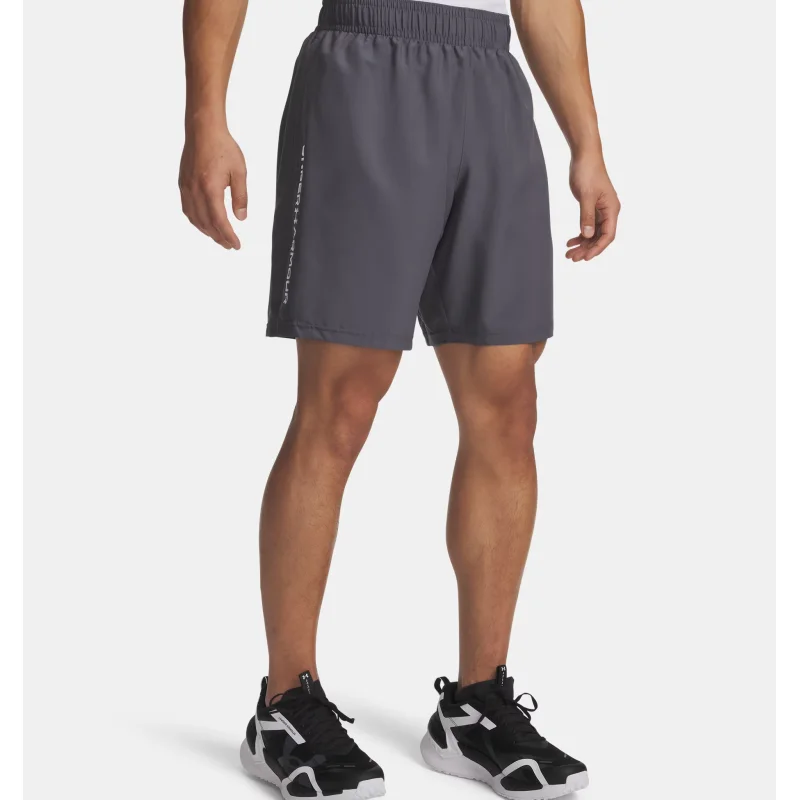 Under Armour Tech Woven Wordmark Men's 8.25" Shorts (Castlerock/White) Size L