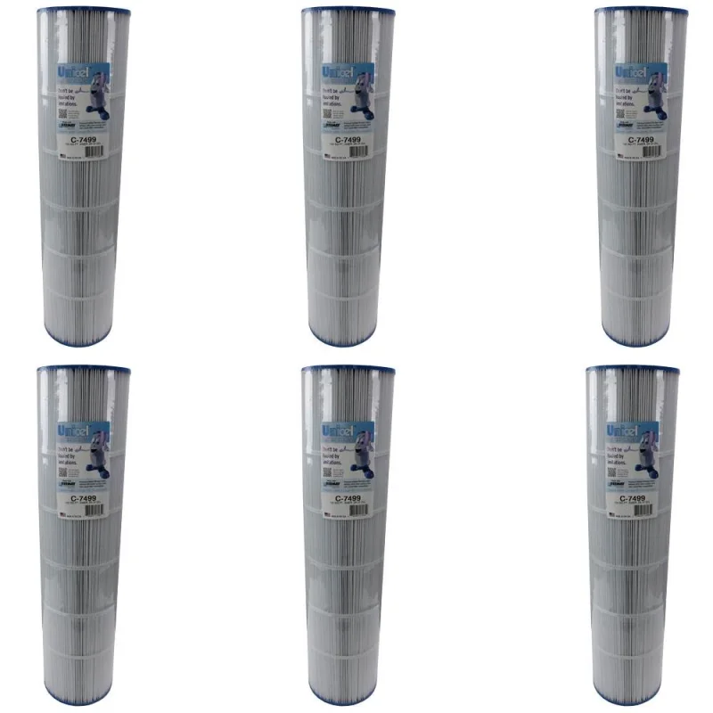 Unicel C-7499 Replacement 100 Sq Ft Pool Filter Cartridge, 142 Pleats (6 Pack)