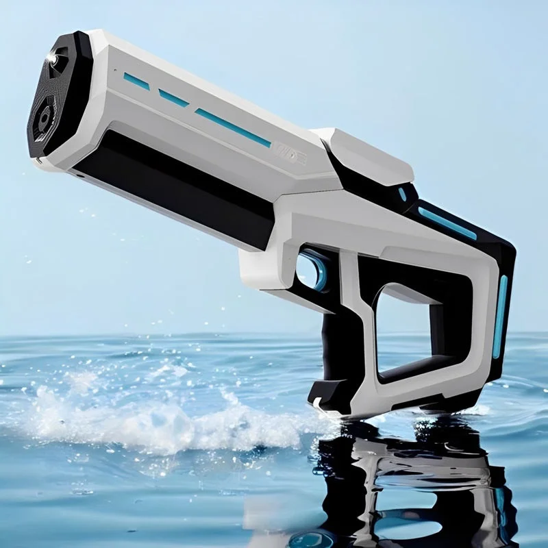 Vepine Aqua Blaster | Electric Water Gun with Automatic Reloading Technology | Long-Range Fun for All Ages White