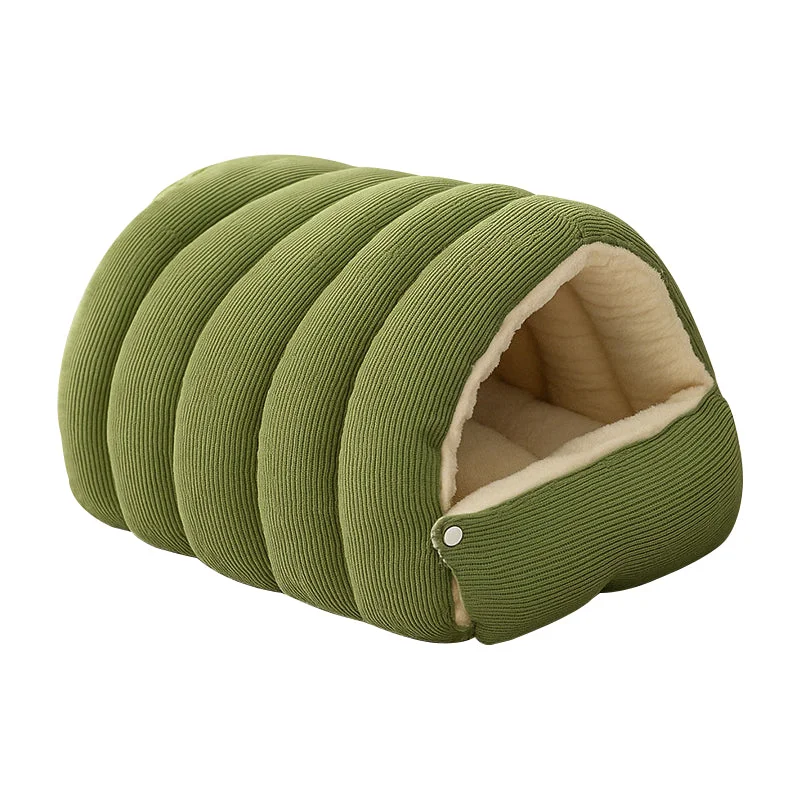 Vepine Cavina | Plush Pet Cave Bed with Adjustable Design | Cozy Retreat for Cats Green