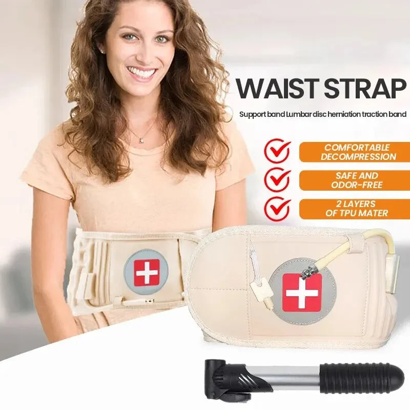 Vepine ComfortEase | Inflatable Lumbar Support Belt with Heat & Vibration | Pain Relief for Lower Back