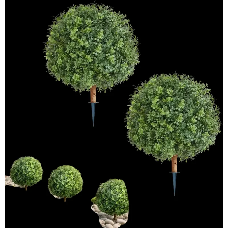 Vevor Artificial Topiary Trees 22" Boxwood 2-Piece Set New