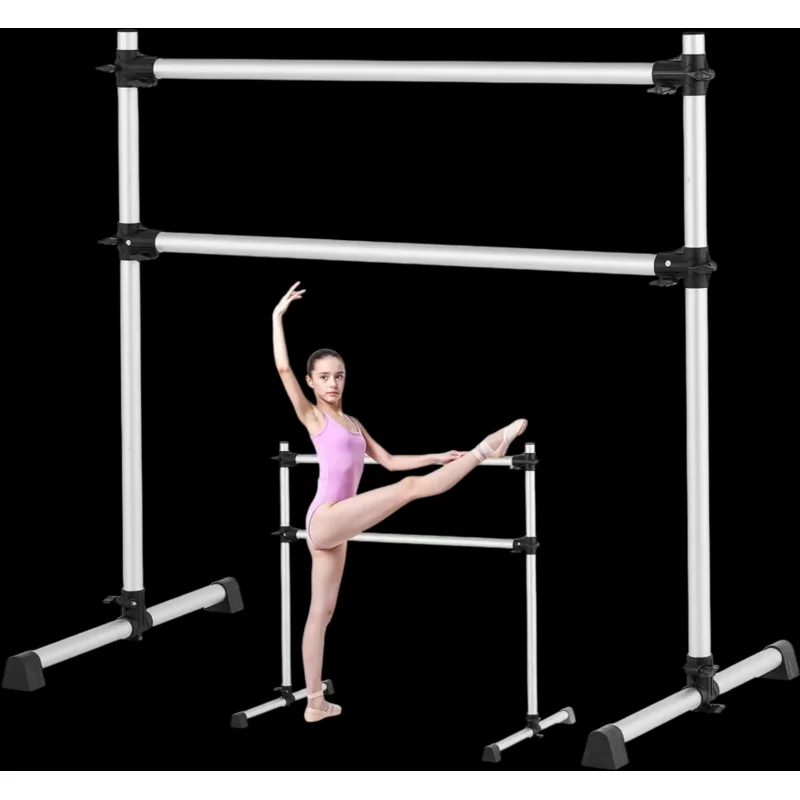 Vevor Ballet Barre Portable Adjustable Double-Bar 4' Home Dance Bar New