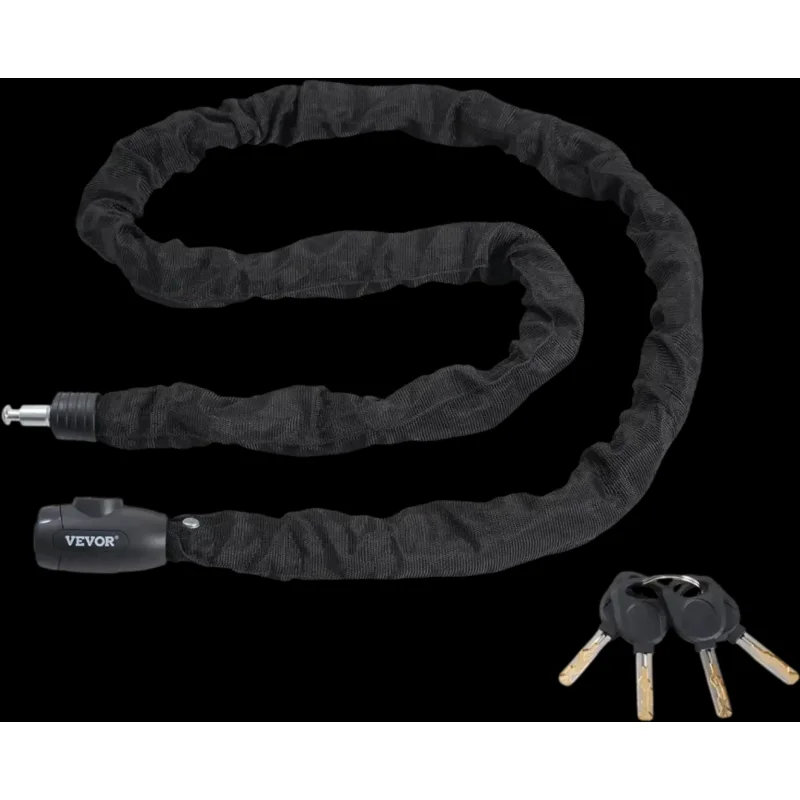 Vevor Bike Chain Lock 5.91' Heavy Duty Anti-Theft Keyed Chain Lock New