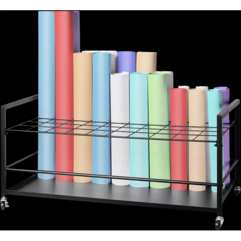 Vevor Blueprint Storage Rack Mobile 50-Slot Roll File Holder New