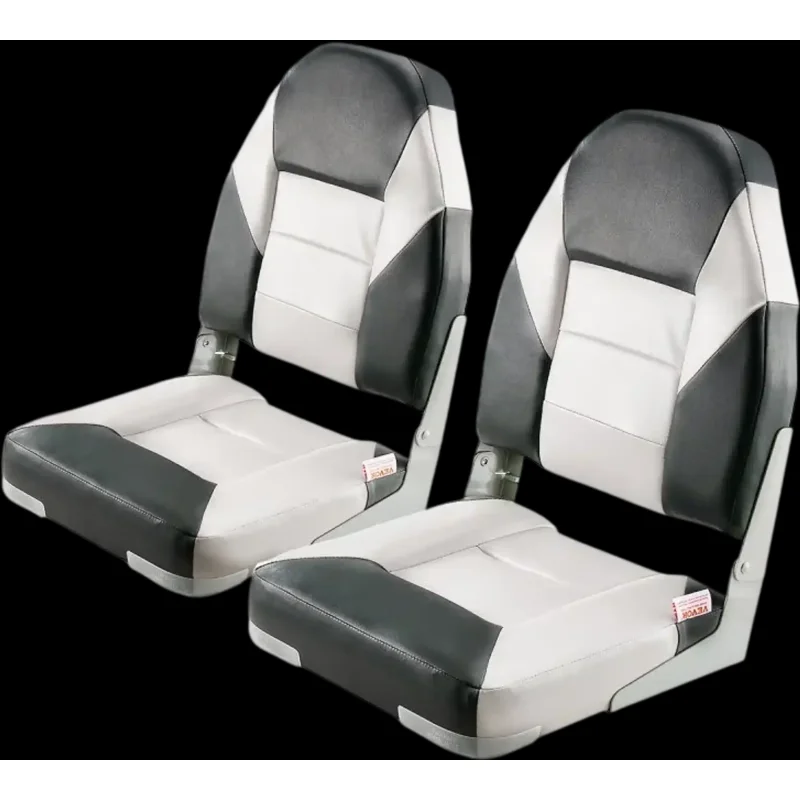 Vevor Boat Seat High Back Foldable Fishing Seat Set Black Grey New