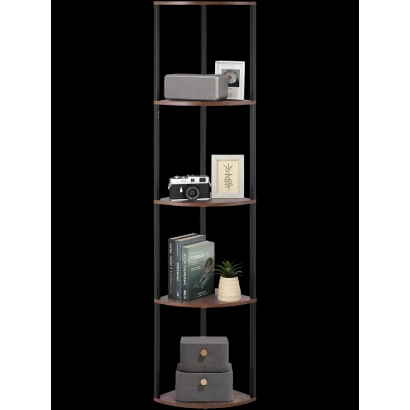 Vevor Corner Shelf 5-Tier LED Light 64" Tall Display Rack New