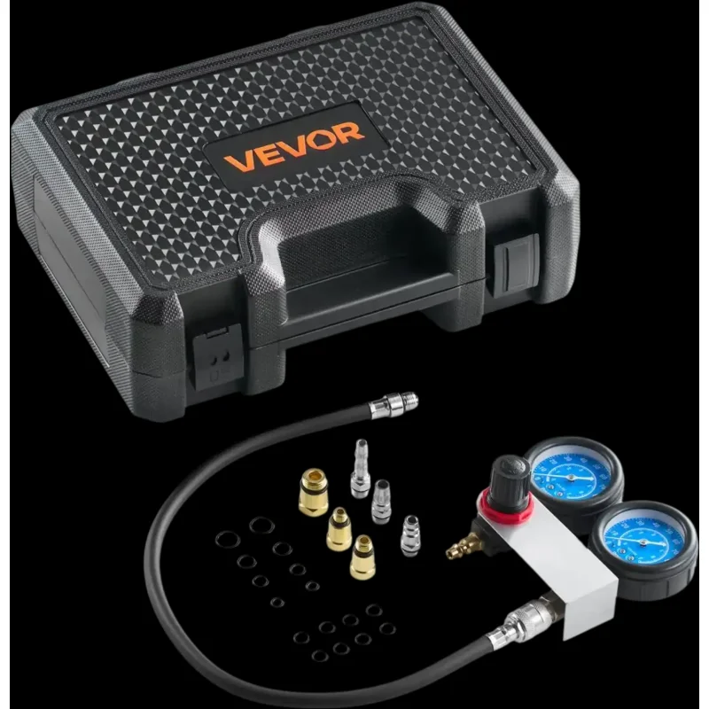 Vevor Cylinder Leak-Down Tester Kit Engine Compression Tester 0-100 PSI with 4 Adapters New