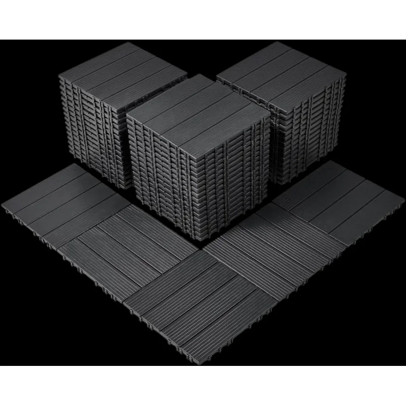 Vevor Deck Tiles Interlocking 12" x 12" Patio Flooring 54 sq. ft Dark Gray New