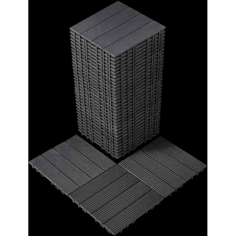 Vevor Deck Tiles Interlocking Plastic 36-Pack 11.8" x 11.8" Dark Grey New