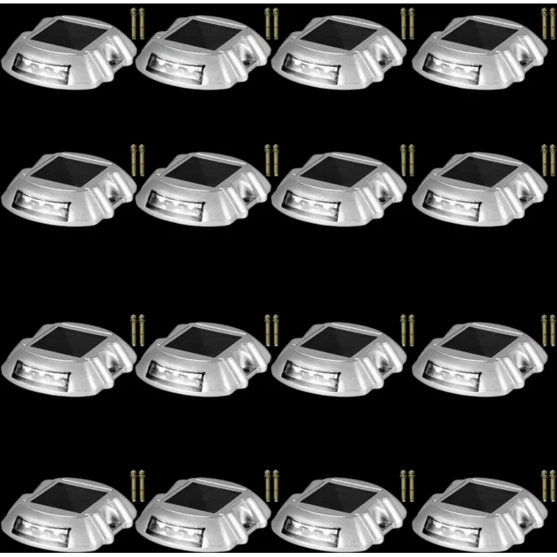 Vevor Driveway Lights 16-Pack Solar LED Dock Lights Bright White Waterproof New