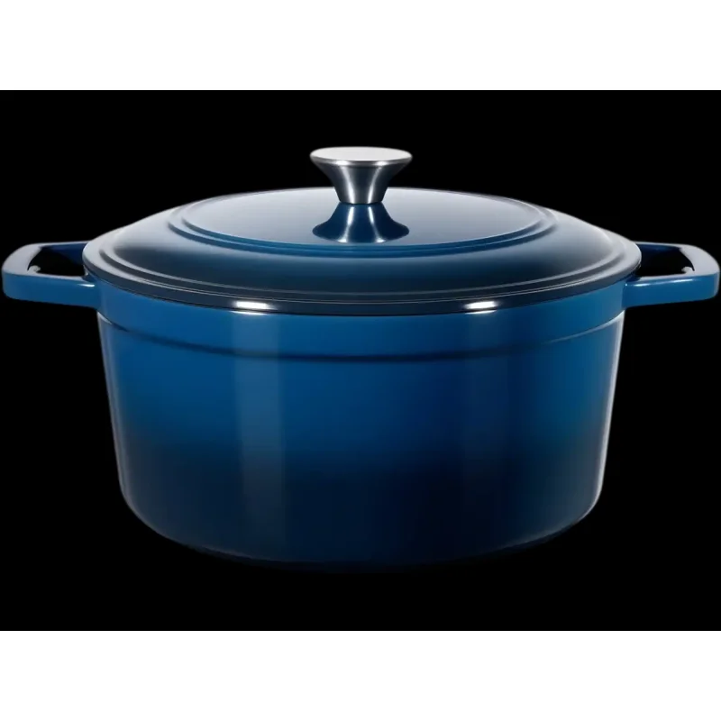 Vevor Dutch Oven 6 qt Enameled Cast Iron Pot with Lid Blue New