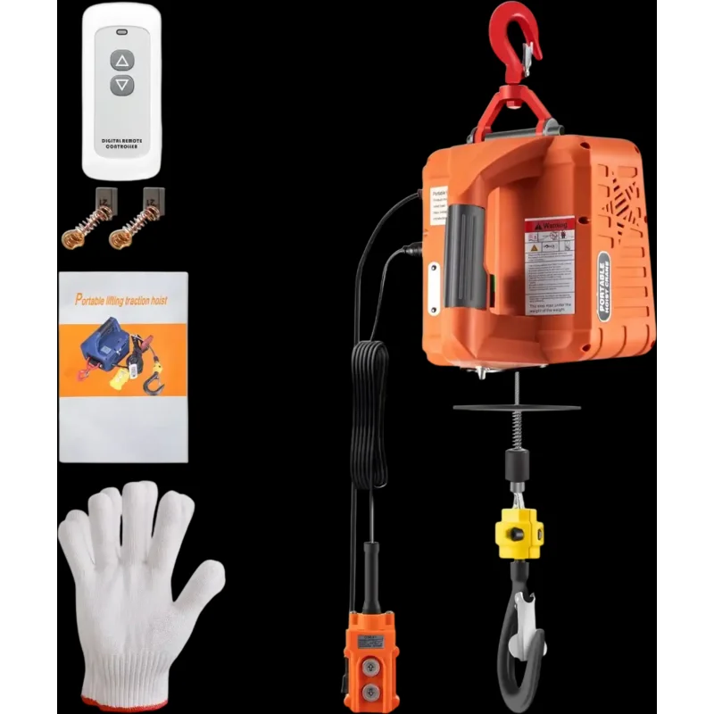 Vevor Electric Hoist Winch Portable 1100 lbs 25' Remote Control New