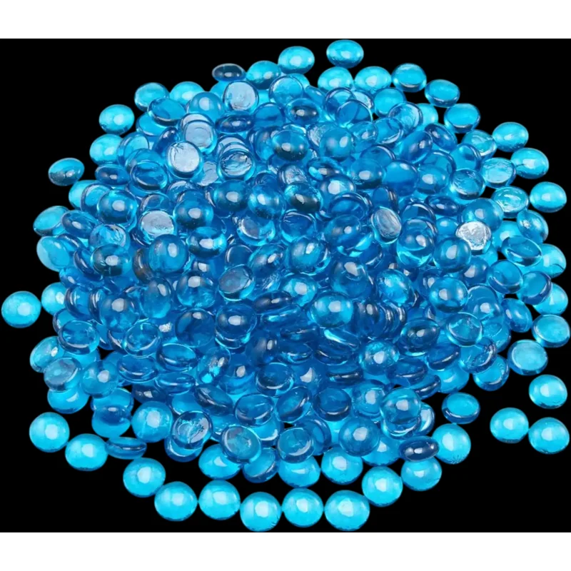 Vevor Fire Glass Caribbean Blue 10 lbs 3/4" Glass Beads New